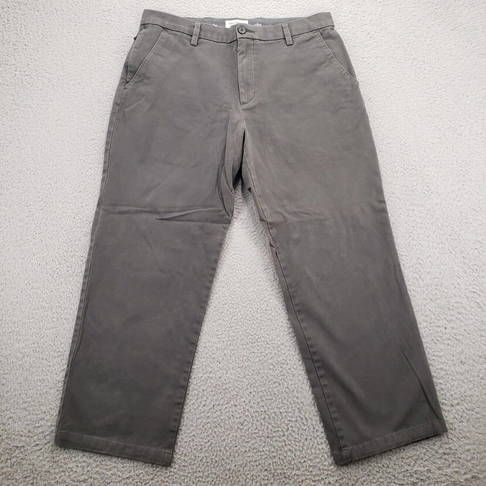 Dockers Pants Mens‎ 34x29 Gray Classic Fit Chino Pockets Flat Front Mid Rise